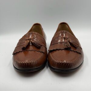 Johnston & Murphy Chestnut Leather Tassel Loafers